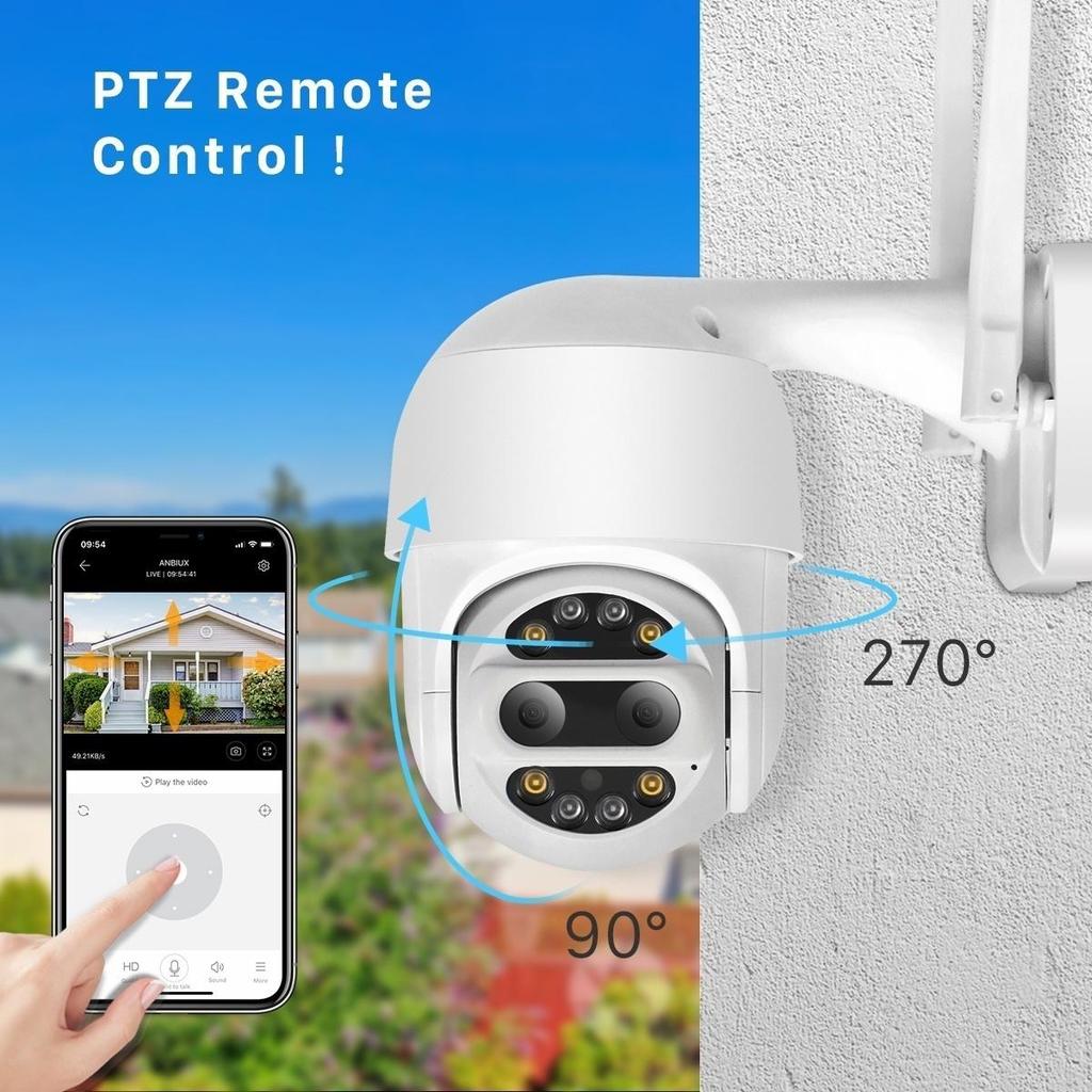 1080P 5-кратный оптический зум PTZ Wi-Fi IP-камера наружные камеры безопасности гуманоидное автоматическое отслеживание прожектор сирена сигнализация камера видеонаблюдения
