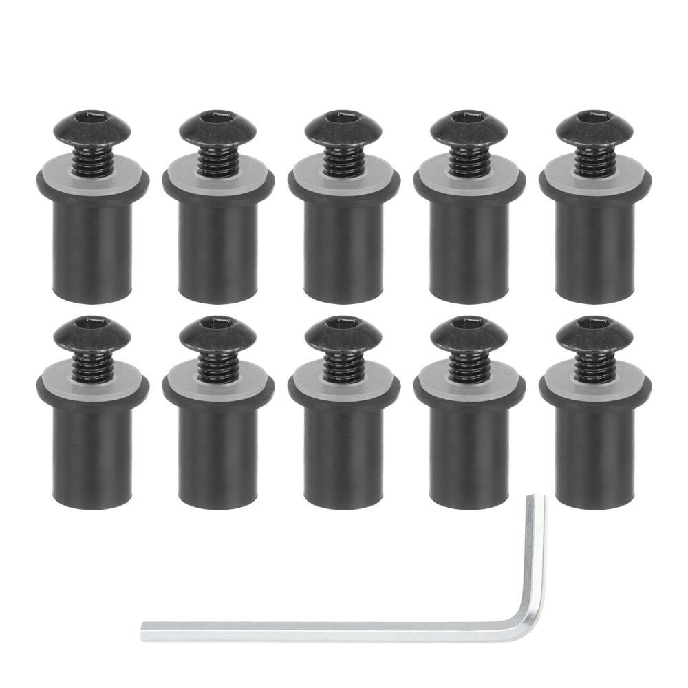 10Pcs M5 x 15mm Moto Decor CNC Windshield Bolt Motorcycle Windscreen Screw Kit Nuts Fastener