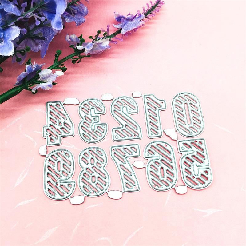 Arabic Numerals 1-10 Design Style Metal Cutting Dies DIY Scrapbooking Embossing Stencil Paper Craft Album Template