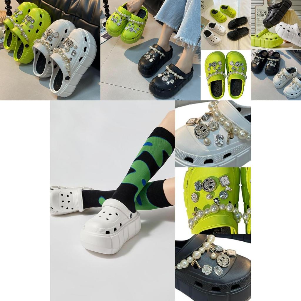 Thick Women Pearl Sole Sandal Breathable Fashion Shoes Eva Accessories Diy