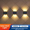 4 LED Solar Wall Lamp Outdoor Waterproof Up and Down Luminous Lighting Garden Decoration Solar Lights Stairs Fence Sunlight Lamp
