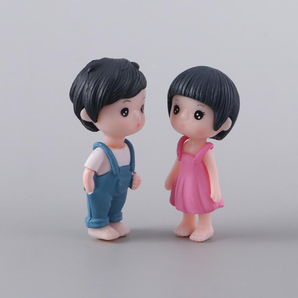 Сказочный сад бонсай кукольный домик кукольное ремесло маленькие влюбленные миниатюрные парочки фигурка мальчик девочка украшение