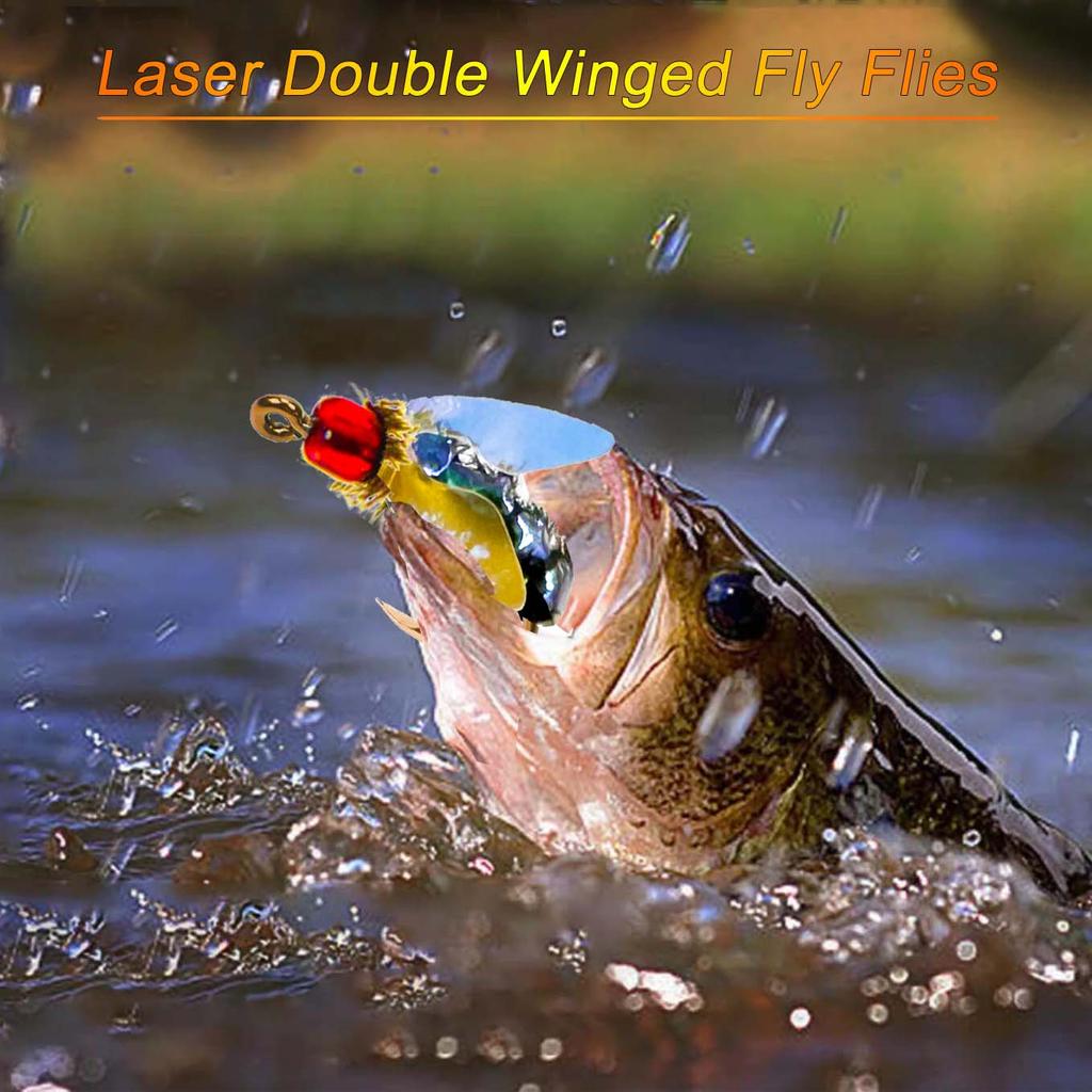 5 шт., реалистичные лазерные двукрылые нахлыстовые мухи, искусственные бионические мухи, насекомые, приманка для ловли окуня, форель, приманка для карпа