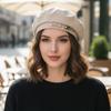 Теплый женский берет однотонная шапка-бини корейская версия ретро берет весна осень зима