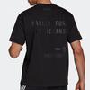 adidas Хлопковая футболка с круглым вырезом с буквенным принтом, мужские топы, черные HB1554