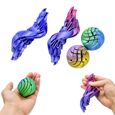 3D-печатный шарик-фиджет, сенсорный шарик с жидким наполнением, сфера для снятия тревоги, для детей, подростков, взрослых, портативный, для путешествий, для релаксации, скручиваемый шарик, настольная игрушка