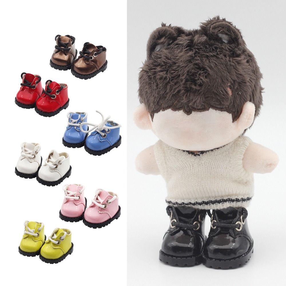 3.8X2.3cm Toy Shoes Shiny Strap Finger Shoes Fashion Doll Shoes Cotton Doll