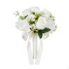 Wedding Bouquet White Roses Flower Artificial Bridesmaid for Decoration Prop