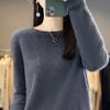 Женский свитер с круглым вырезом, кашемир Цинхэ, 30% кашемир, 70% шерсть, зимний вязаный пуловер, осенний свитер, кашемировый свитер