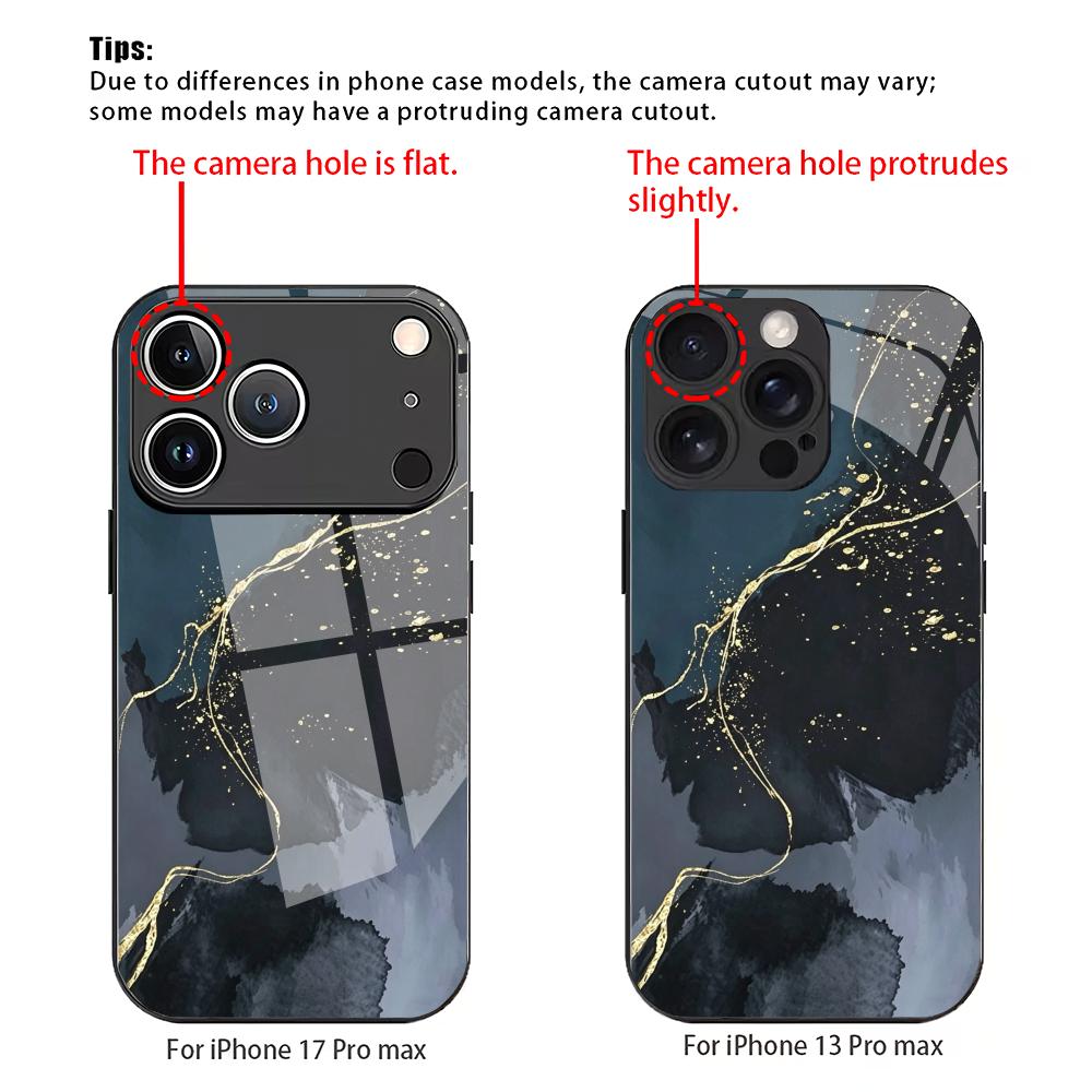 Закаленное стекло с абстрактной текстурой для чехла телефона, подходит для iPhone 17, 16, 15, 14, 13, 12, 11 Pro/Max/Plus, противоударный и противоскользящий