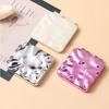 Square Foldable Plating Makeup Mirror Double-sided Compact Pocket Mirror  Travel Accessories