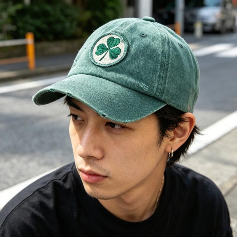 Зеленая Бейсболка с Трехлистным Клевером для Праздничных Вечеринок, Активного Отдыха и Повседневного Использования