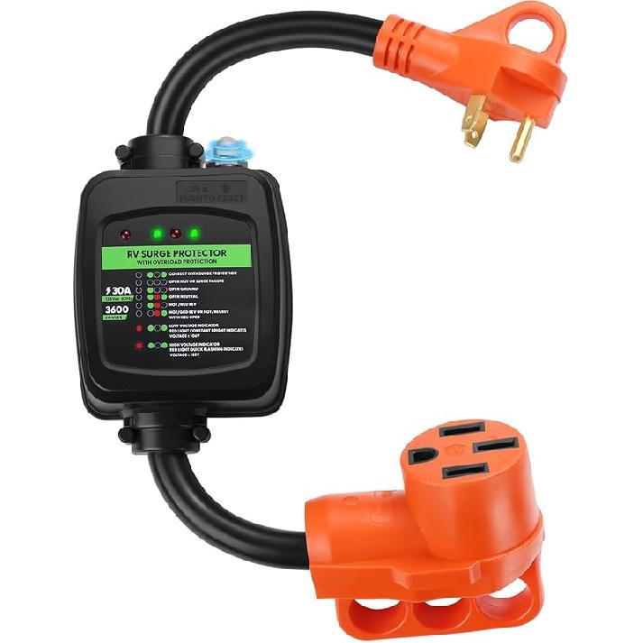 50 Amp To 30 Amp RV Adapter, Heavy Duty, Durable And Safer Plug With An Easier Grip