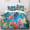 Ocean Adventure Finding Nemo Bedding Set, Duvet Cover Pillowcases,3d Bedding Set Family Love Gift for Boys Girls Bedroom Decor