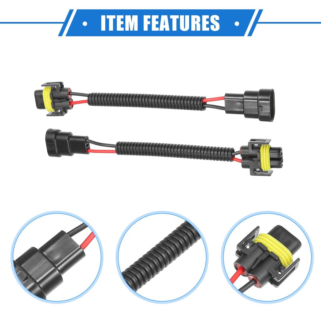 A ABSOPRO Headlight Socket Extension Conversion Wire Harness Fog Lamp Bulb Socket Socket Adapter