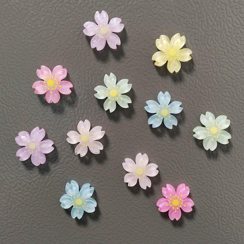 6 шт. Милые магниты на холодильник в виде цветков сакуры, магниты для записок, подарки, наклейка с магнитом для дома, декор для холодильника