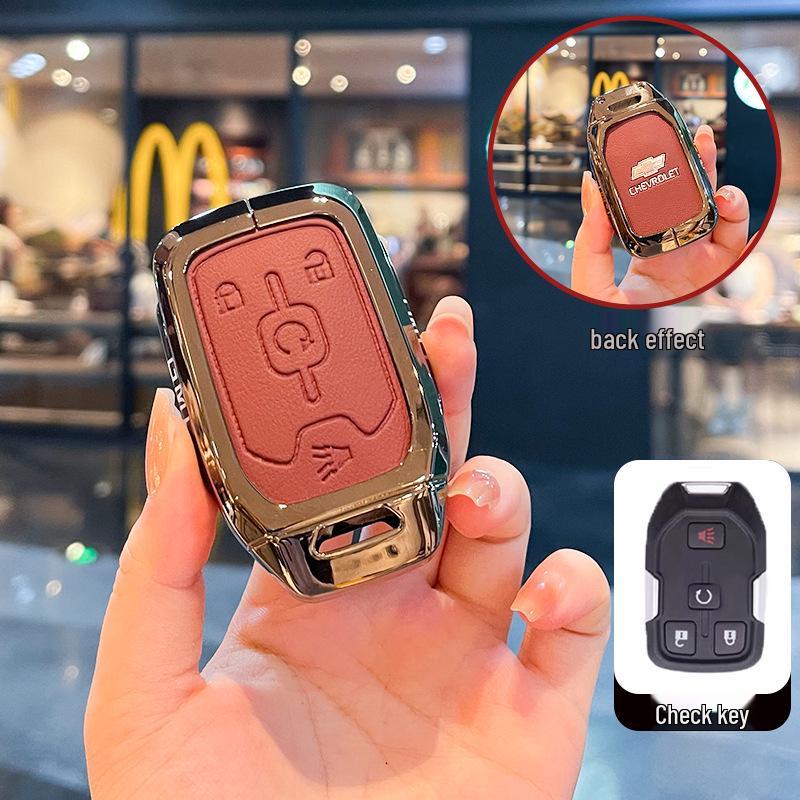 Чехол для ключей Chevrolet K5 Trax Cruze - Звезда Milesuo Металлическая пряжка Оболочка с полным покрытием