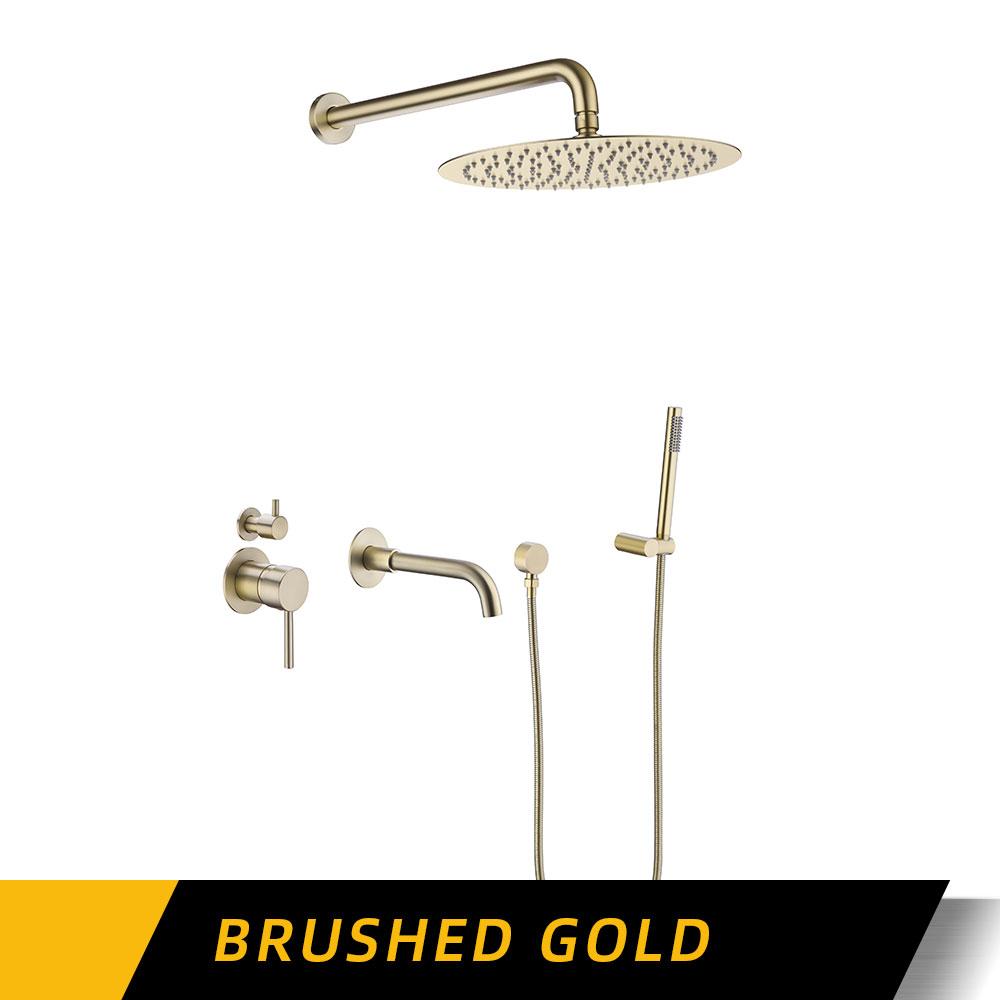 Смеситель для ванной комнаты, душевая система, набор из 3-функционального смесителя для душа, переключающий клапан, бронзовый цвет, 8-16 дюймов, настенный смеситель для душа с дождевой головкой