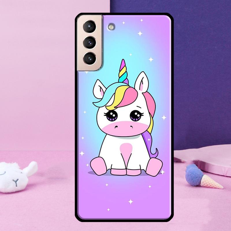 Cute Rainbow Unicorn Phone Case For Samsung Galaxy S25 Ultra S24 S23 Ultra S9 S10 S20 S21 S22 Plus S24 FE Cover