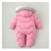 Детский комбинезон, пуховая хлопковая куртка для мальчиков и девочек, утолщенный наряд для младенцев, теплый и утолщенный для ношения на улице, ромпер