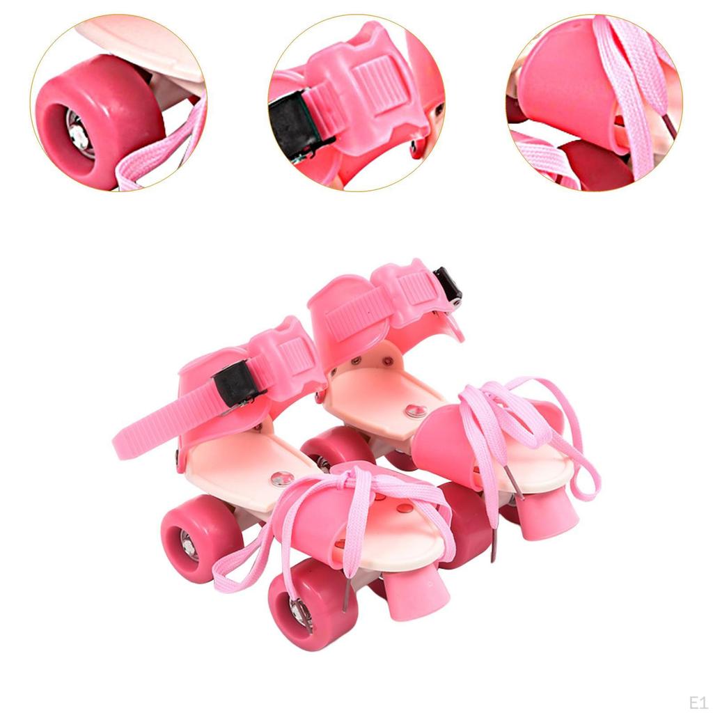 Детские роликовые коньки, двухрядные, легкие и удобные, четырехколесные накладки для детей,
