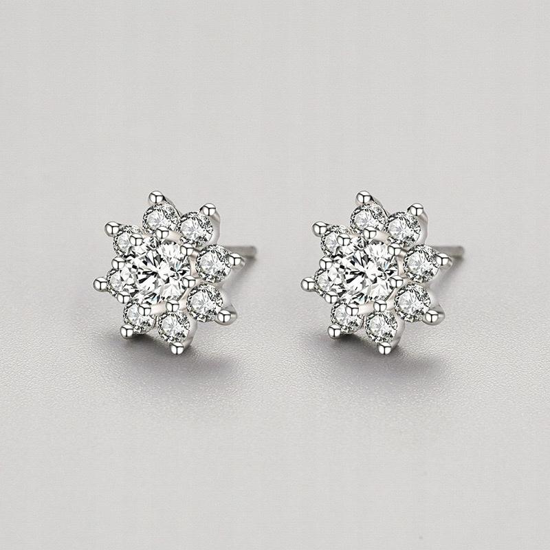 Fraise Earrings S925 Flowers With Zircons