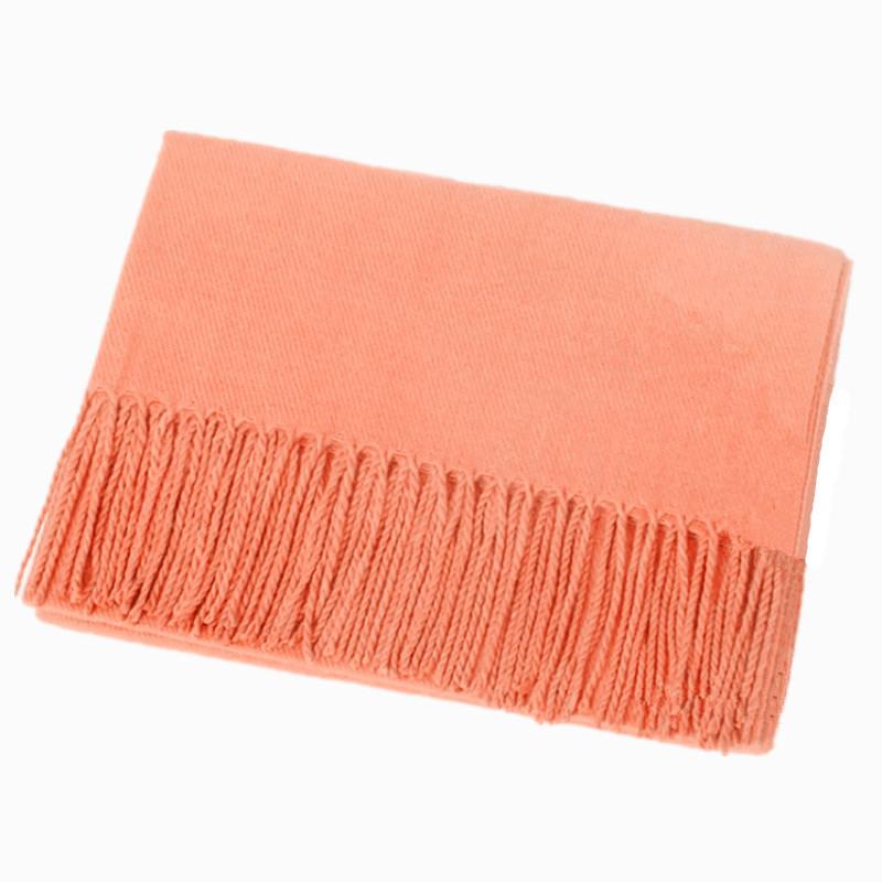 Warm Solid Color Cashmere Wool Scarf Winter Tassel Unisex Shawl Solid Color Scarf for Women