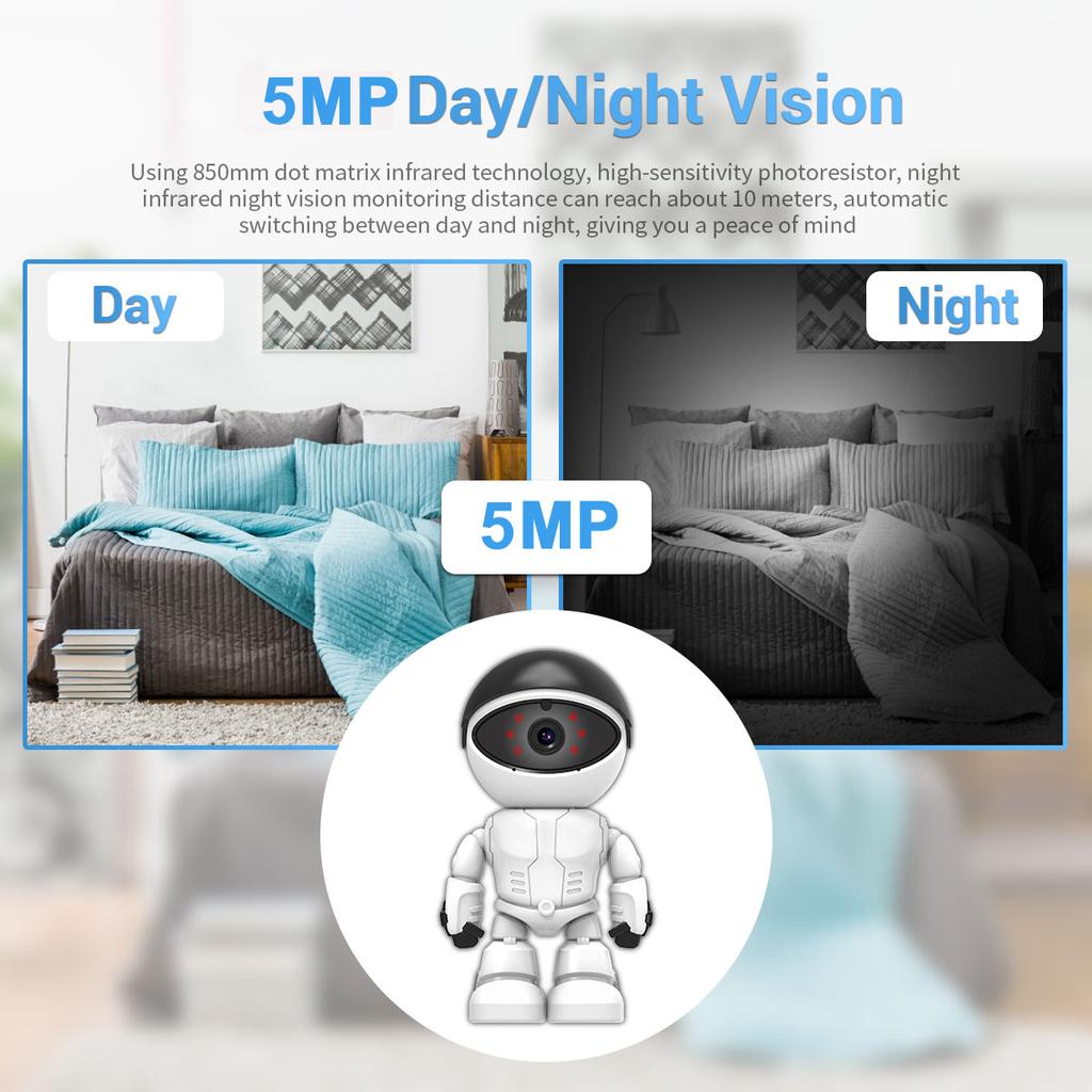 Robot IP Camera WiFi Indoor Camera Mini Home Security Camera