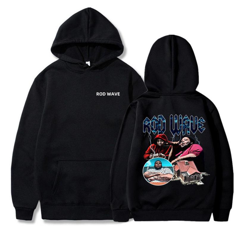 Rod Wave Rod Wave Pullover 90S Hoodie Singer Gra