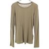 MM6 22SS Made In Italy Long Sleeve Logo Embroidery Cut S Beige Women Used