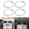 Air Conditioning Trim Outlet Decoration Vent Trim Circle Sticker for Automotive Stylish, Car Styling Visual Appeal 4pcs
