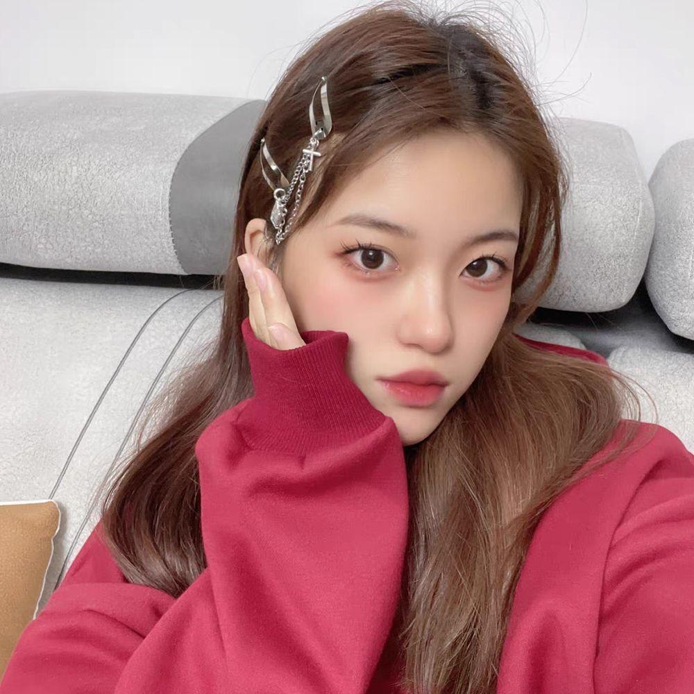 Заколка-капля в виде медведя, крутая заколка-крест в стиле панк, женские аксессуары для волос, шпилька в корейском стиле