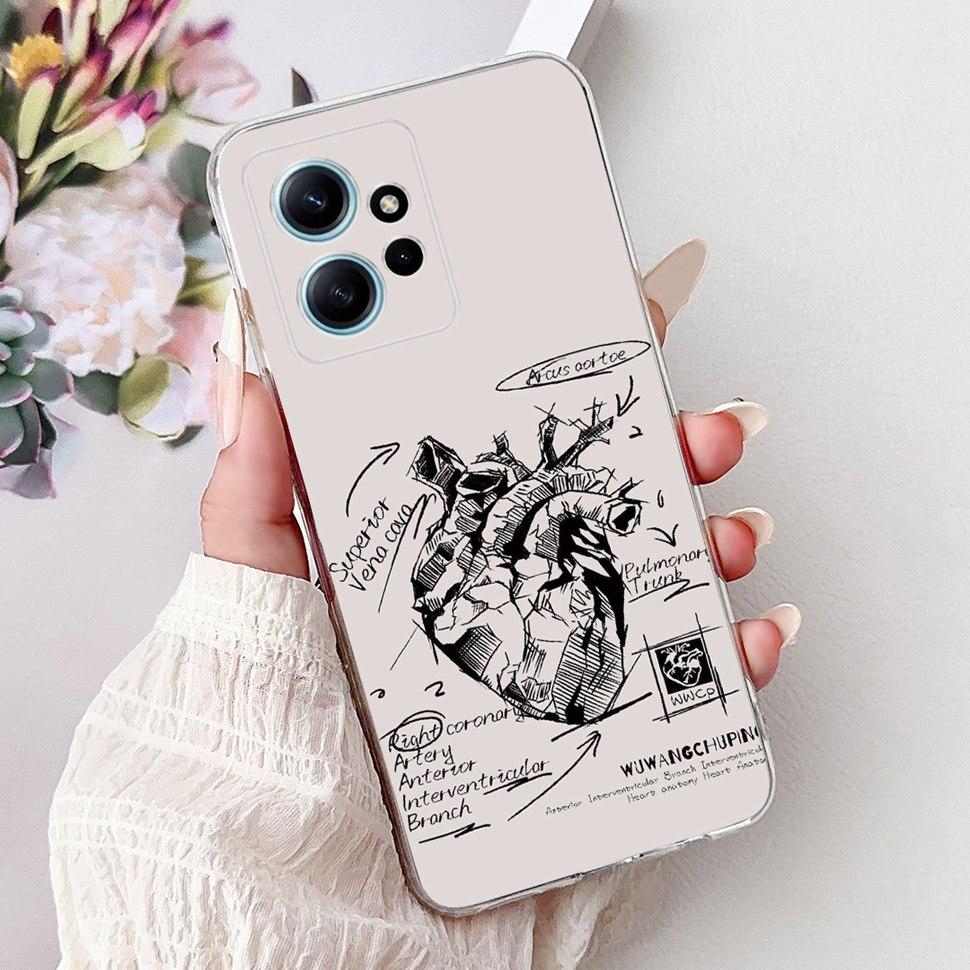 For Xiaomi Redmi Note 12 4G Case Cute Cartoon Girls Cover Soft TPU Phone Case For Redmi Note 12 Note12 4G 5G Fundas Bumper
