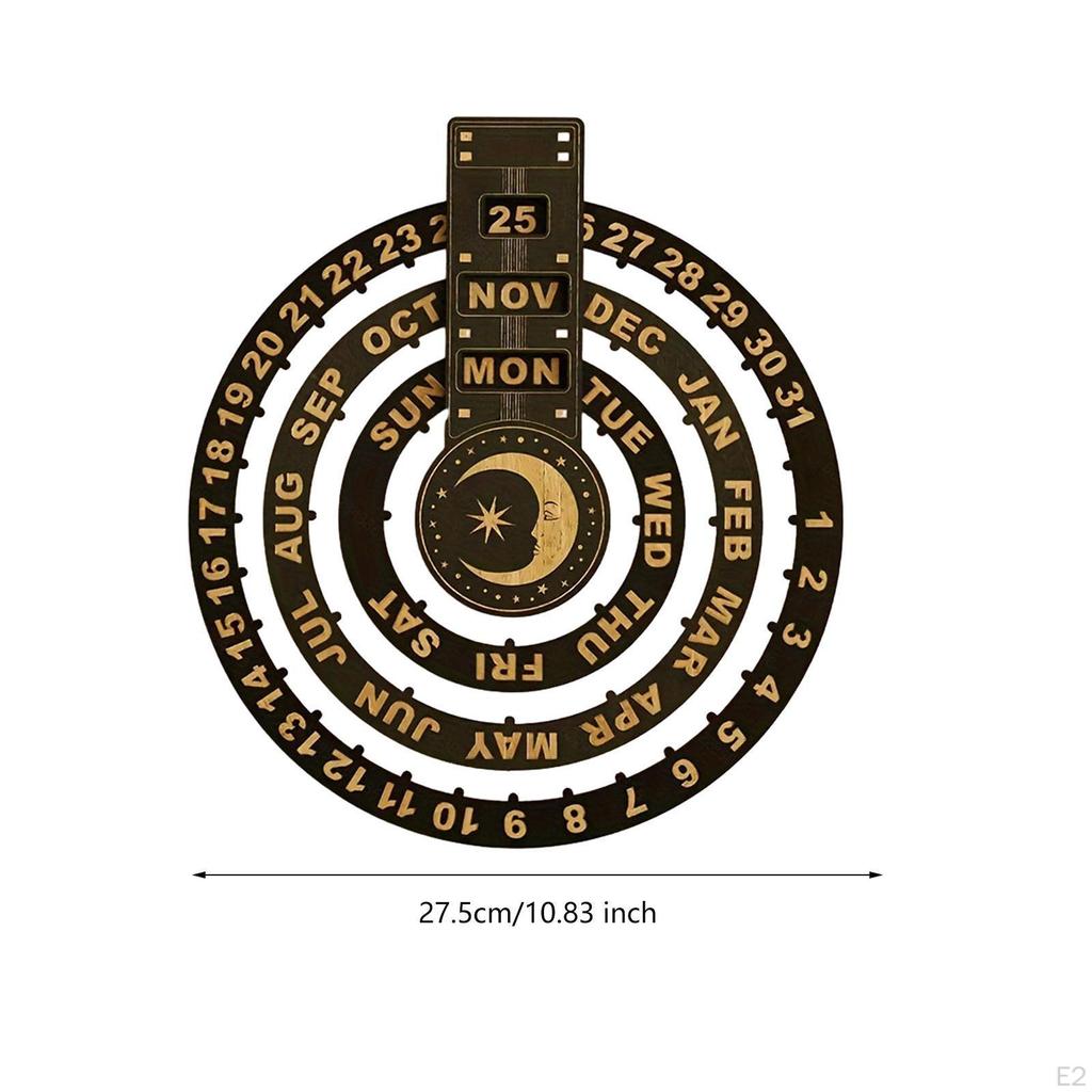 Вращающийся календарь Вечный настольный многоразовый предмет искусства для творчества Коллекционное украшение