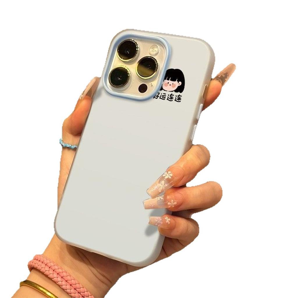 Jelly Two-in-one New Mobile Phone Case for Women, High-end, Light, Luxurious, Non-yellowing, Cute and Fashionable for Iphone14pm