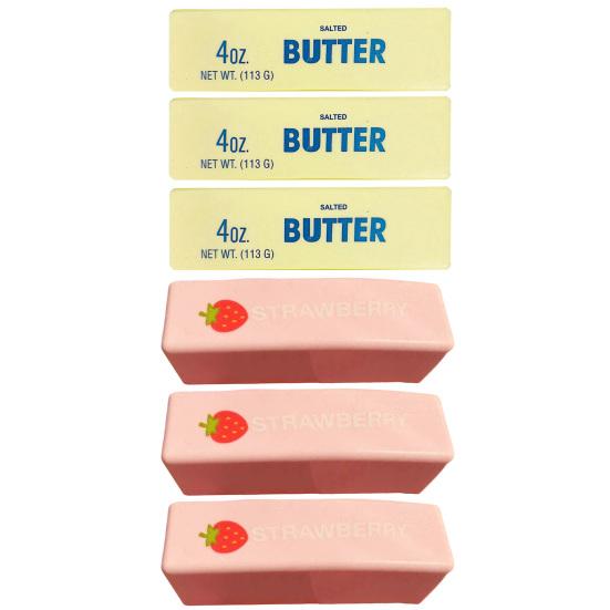 1/2/3/4/5/6Pcs Strawberry Jelly Stick Squeeze Toy Slow Rising Anxiety Stress Relief Chocolate Butter Stick Fidget Sensory Calming Toy