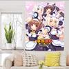 Новый милый аниме Nekopara JK Девушка-горничная Мультяшный Гобелен Стиль Ins Эстетичный Настенный Декор Для Девочки В Спальню