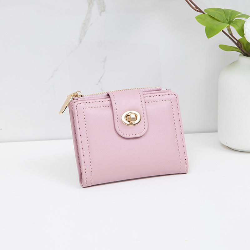 Короткий женский кошелек в японском и корейском стиле — простой, однотонный, тонкий, высококачественный, многофункциональный, модный для студентов