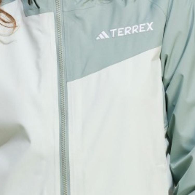 adidas Серия для путешествий и активного отдыха Удобная куртка на молнии с капюшоном и длинным рукавом Женская куртка Льняно-зеленый Серебристо-серый-зеленый JD8377