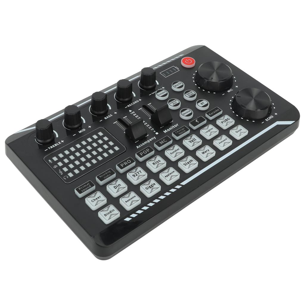 Внешняя звуковая карта Bluetooth с шумоподавлением, изменяющая голос, звуковой микшер, оборудование для подкастов для стриминга, подкастинга, игр