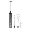 Stainless Steel Milk Frother USB Charging Handheld Electric Egg Beater for Home Kitchen