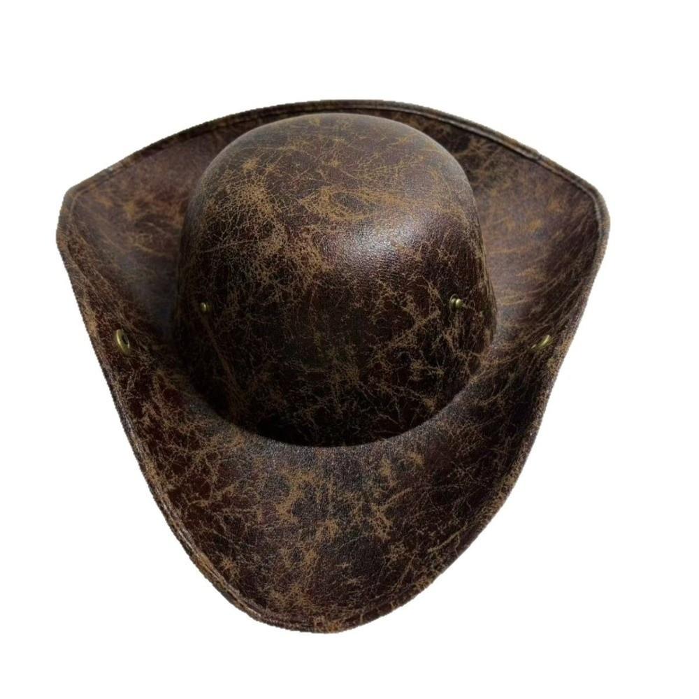 Jack Hat Captain Hat Faux Leather Adult Tricorn Hat Funny Cosplay Pirate Hat Women