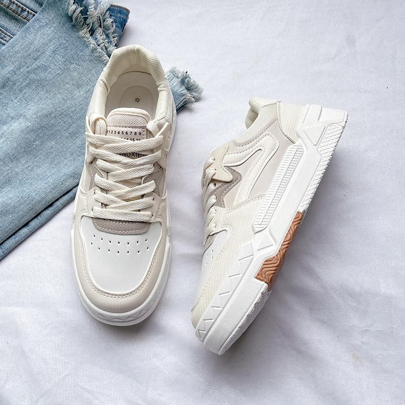 Fashion 2024 Brand Leather Women's Sneakers White Platform Woman Sports Sneakers Female Vulcanized Shoes Sneakers Casual Ladies Trainers