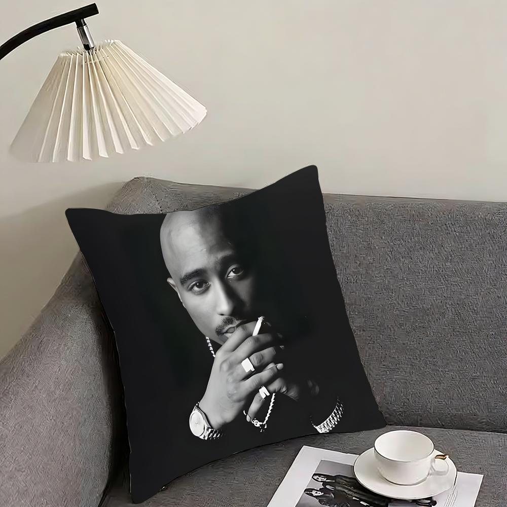 T-Tupac Shakurr Рэпер Наволочка Подушка Ультра Мягкая Кожевенная Ткань Облако Подобный Комфорт и Скрытая Молния