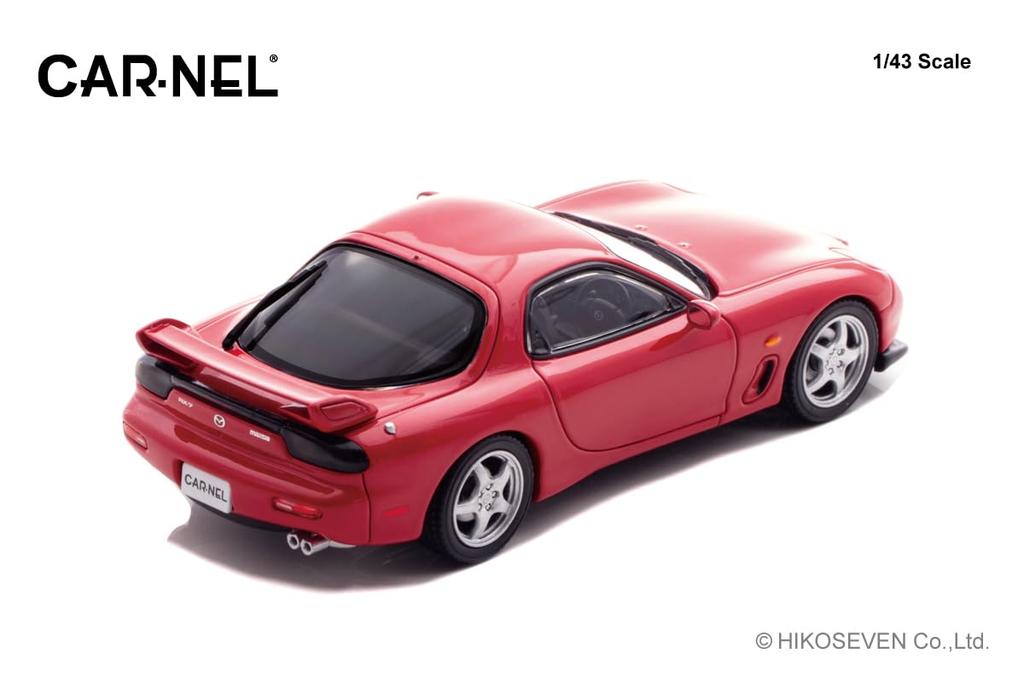 Хико Семь (КАРНЕЛ) 143 Mazda RX-7 Type RS (ФД3С) 2000 Винтажная модель красного цвета CN430004