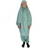 Jilbab 2 Pieces Child (Harem Pants + Khimar Cape) - Green Water
