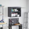 Wall Mounted Garage Cabinet with Gas Spring Door Anthracite