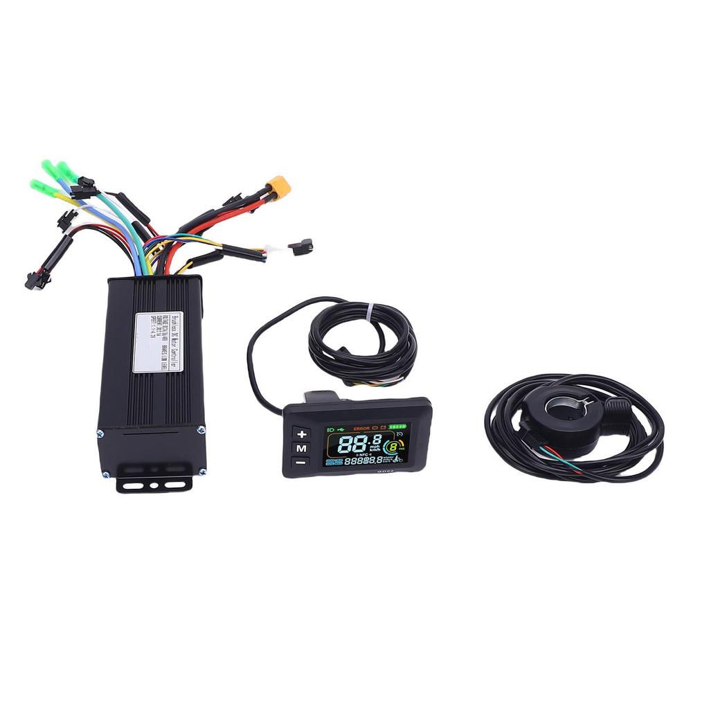 Electric Bike Controller Kit 30A 3 Mode Sine Controller LCD GD02 Display Panel 130X Thumb Throttle for Electric Bicycle