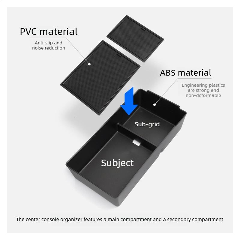 Car Storage Box for MG ES5 S5 EV 2024 2025 2026 Armrest Storage Box Center Console Lower Storage Tray Car Accessories Organizer