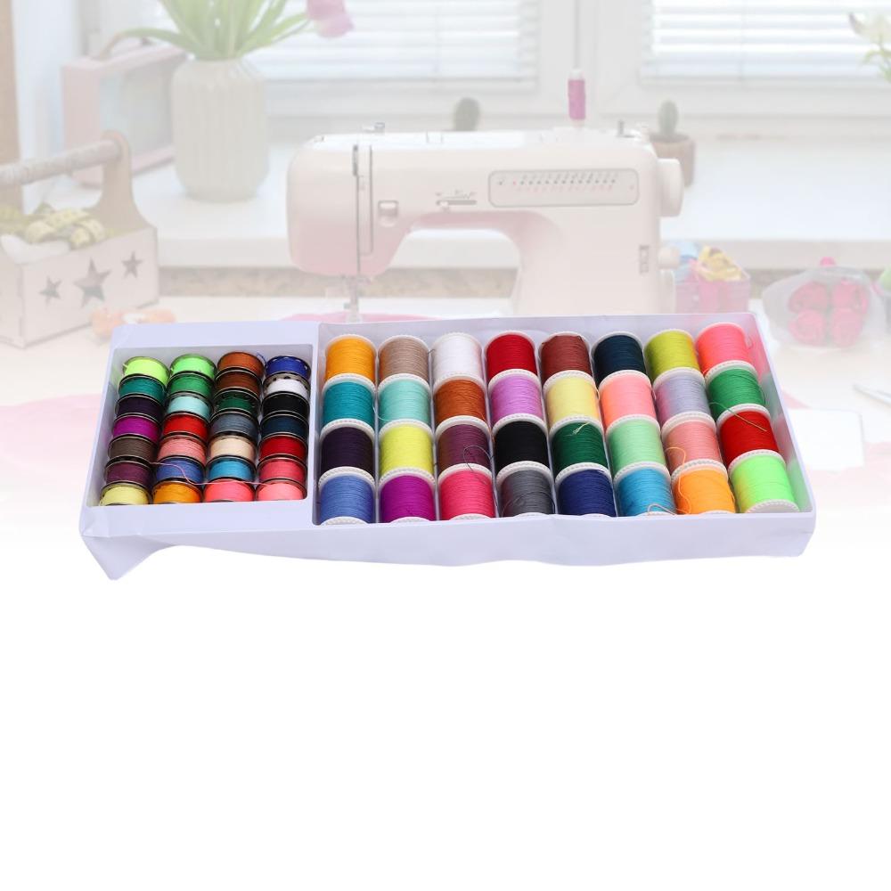 60pcs Multi Color Sewing Thread Kit Polyester Thread Mini Bobbins For Hand & Machine Sewing